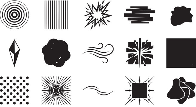 Universal Technology and Electronic Hardware Icon Set Featuring Computers Mobile Devices and Digital Component Symbols in Black Glyph Style