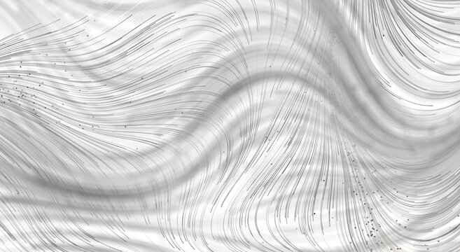 Dynamic abstract background with flowing lines and small particles creating a sense of movement and