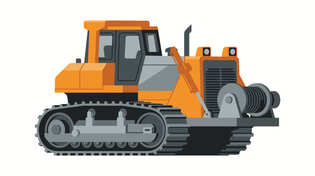 Heavy duty construction bulldozer machine vehicle.