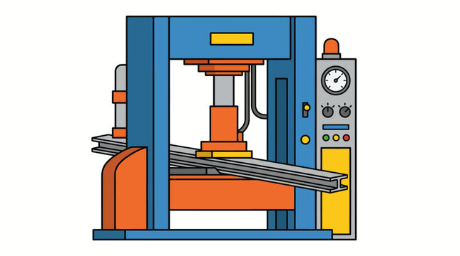 Industrial hydraulic metal press machine.