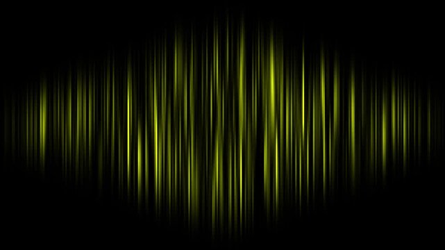Abstract sound waves moving in rhythmic motion creating dynamic and vibrant visualizer on black background