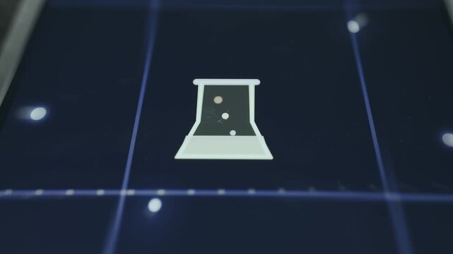 Graphic of a laboratory flask with bubbles
