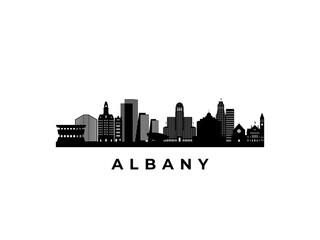 Fototapeta premium Vector Albany skyline. Travel Albany famous landmarks. Business and tourism concept for presentation, banner, web site.
