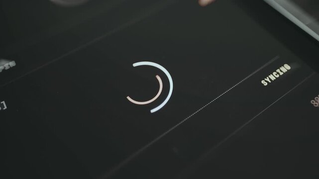 Circular loading indicator and sync status