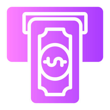 atm machine gradient icon