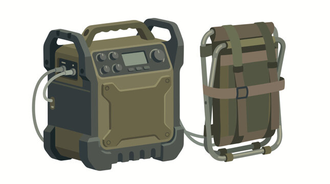 Portable military defibrillator medical device.