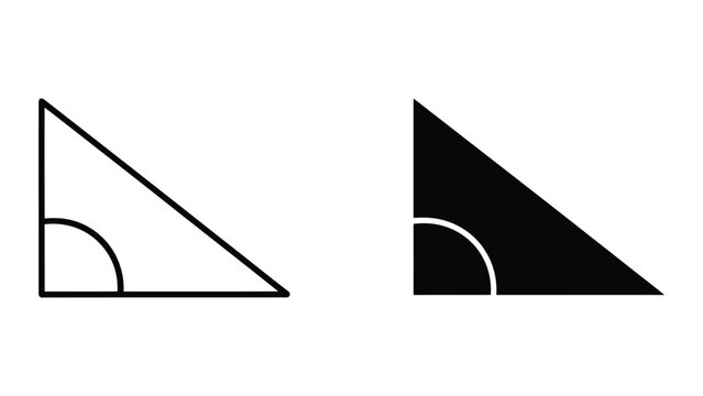 Right angle triangle with quarter circle illustration