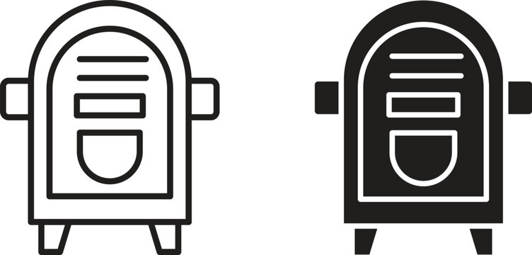 Jukebox icon collection. Minimal icon and symbol