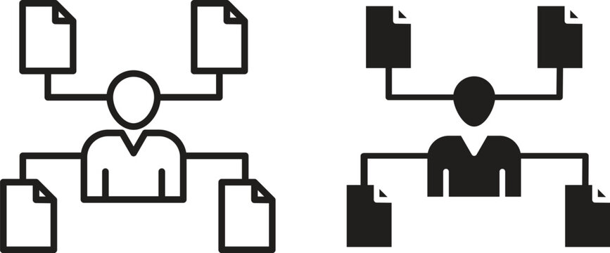 Multitask icon collection. Minimal icon and symbol