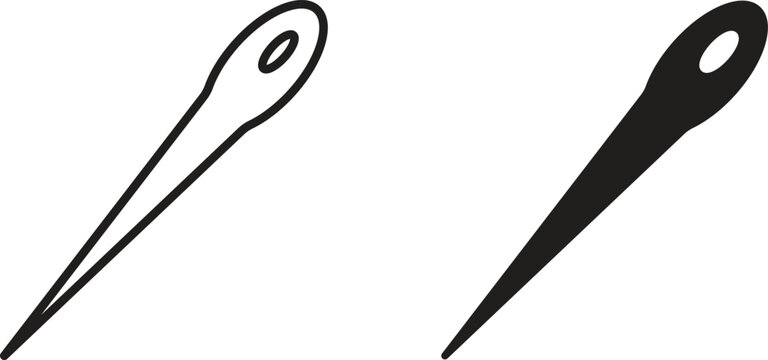 Needle icon collection. Minimal icon and symbol