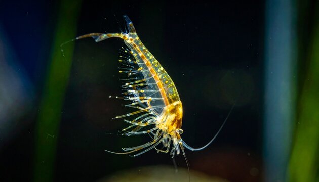 Macro close-up of hydra freshwater polyp tentacle with extended nematocysts