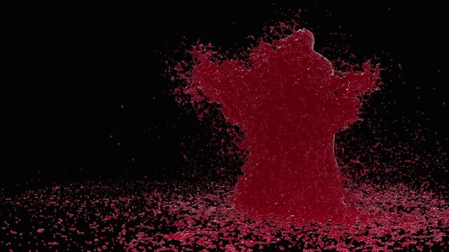 Chocolate Splash Breakdance Character with Alpha Matte