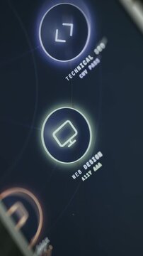 Web Design neon-style module icon