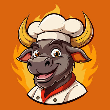 Cute Cartoon Cow Vector Illustration on White Background