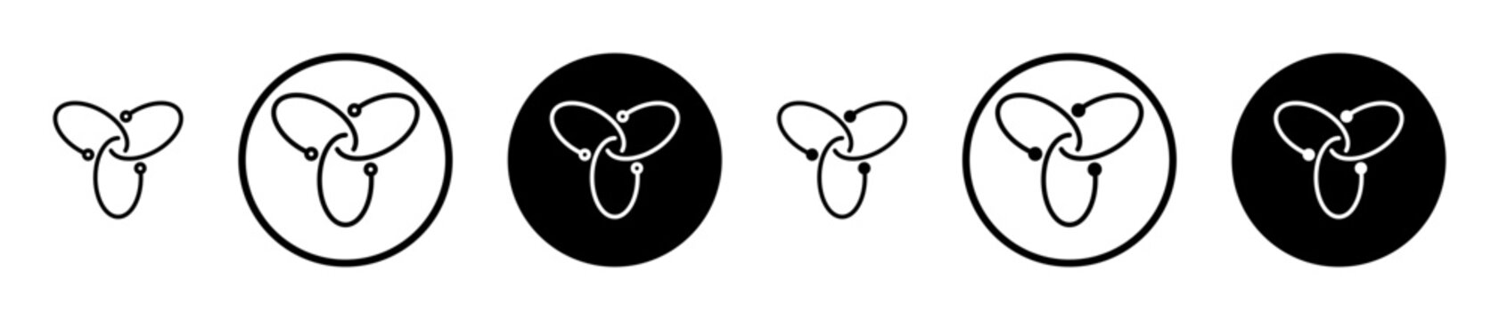 React icon, template for graphic or web design. vector illustration