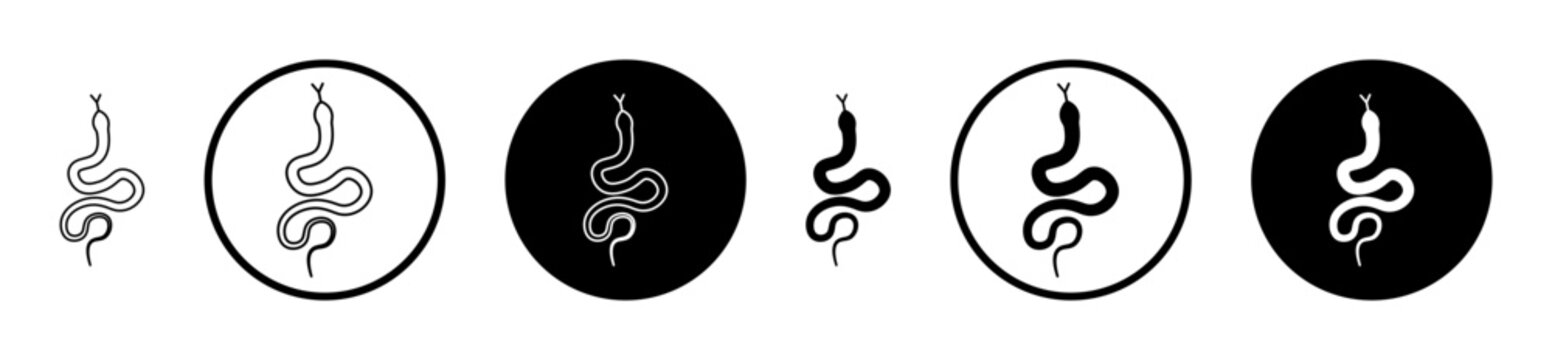 Snake icon, template for graphic or web design. vector illustration