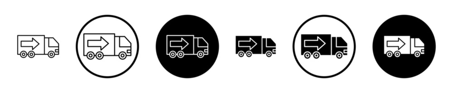 Truck arrow icon, template for graphic or web design. vector illustration