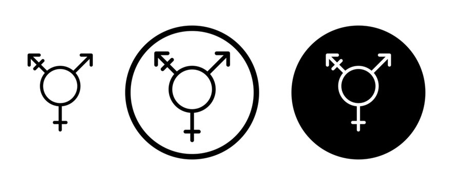 Transgender icon, template for graphic or web design. vector illustration