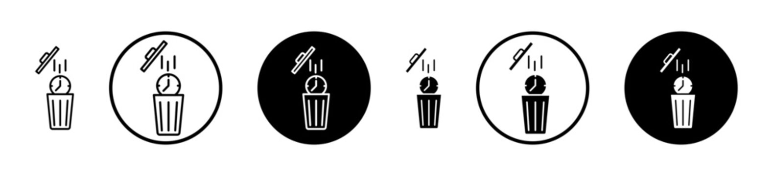 Time waste icon, template for graphic or web design. vector illustration