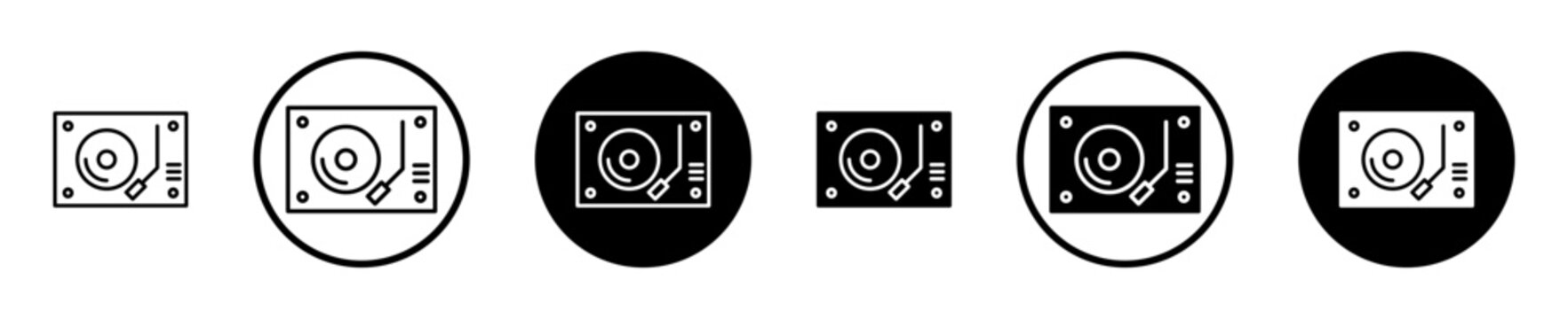 Turntable icon, template for graphic or web design. vector illustration