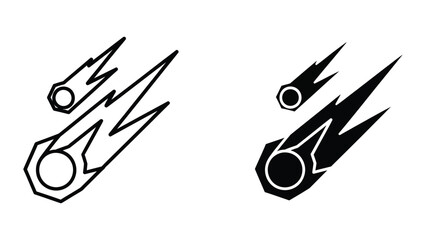 Meteor or comet flying through space with speed lines © MDSAHIDUL