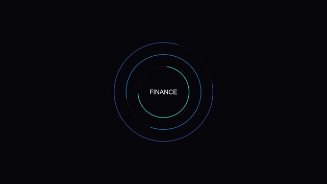 Financial circular charts with a radar-like appearance