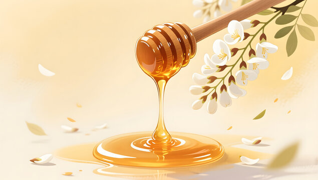 Blooming Locust Flowers: Brewing Sweet Honey for a Good Taste