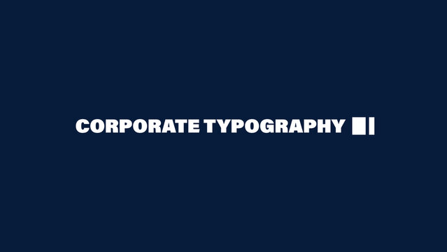 Corporate Typography