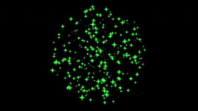 Anime style green glitter explosion with sparkling energy burst animation on black screen, spark slash explosion animation, hit effects for games, cartoon flash FX burst explosion animation.4k