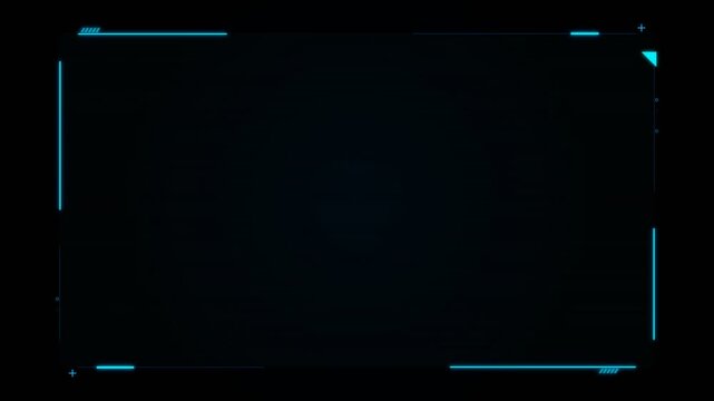 Futuristic Sci-Fi HUD Interface Overlay - Seamless Neon Blue Loop 4K Background