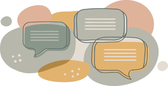 Chat icon set. Messaging symbols for communication apps and feedback interfaces.