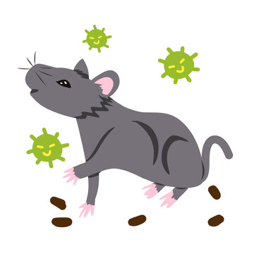 Hantavirus Rat Spreading Disease Illustration