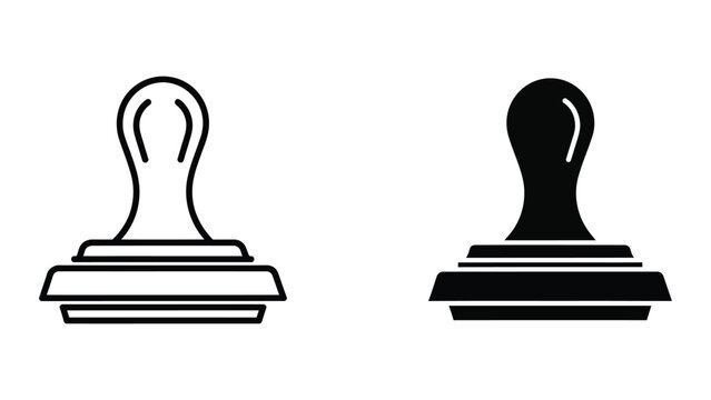 Black and white chess pawns standing on base