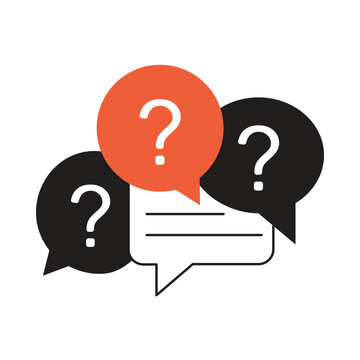 Questioning Dialogue Icon. Vector Design