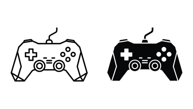 Black and white game controllers for gaming design