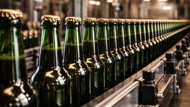 Industrial beverage bottling process