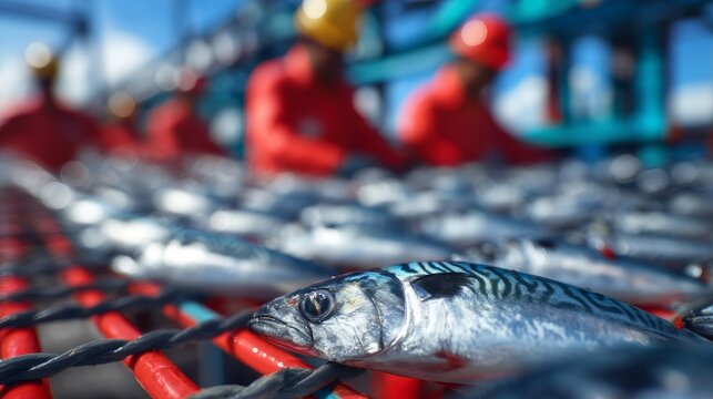 Fish Curing Racks Lined in Parallel Rows Along the Coastline