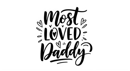 Most loved daddy father's day gift ideas isolated on transparent background