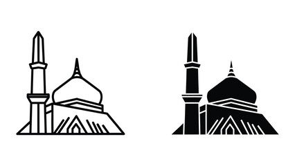 Islamic mosque architecture with minarets and domes © MSTSALMA