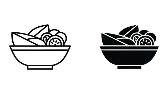 Two bowls of sushi with cucumber and avocado slices