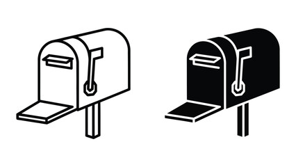 Two mailboxes side by side with different colors © MSTAFIYA