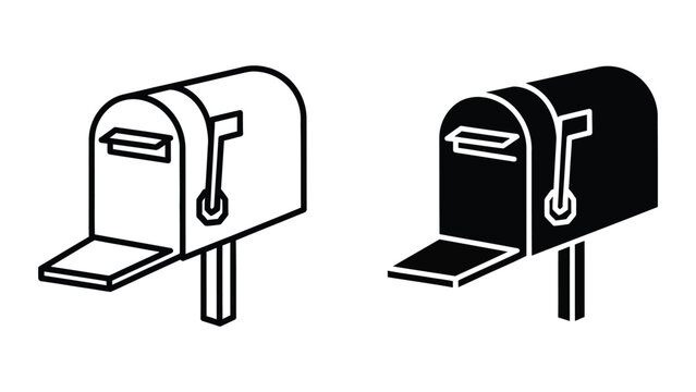 Two mailboxes side by side with different colors