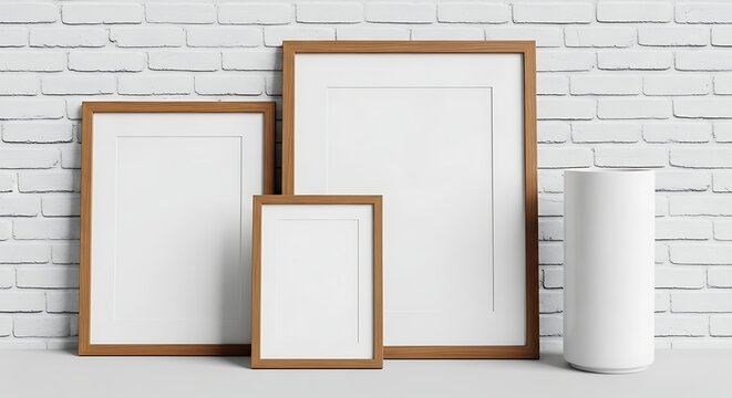 Frames and canvas for wall art and home decor mockup