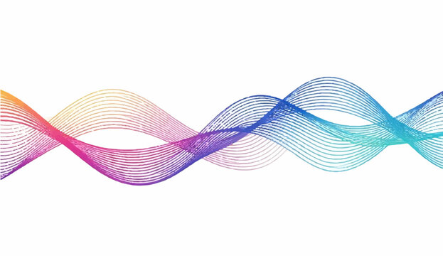 A dynamic wave of colorful, interwoven lines dances across the frame, a visual symphony of shades, suggesting concepts such as energy, connection, and fluidity. 