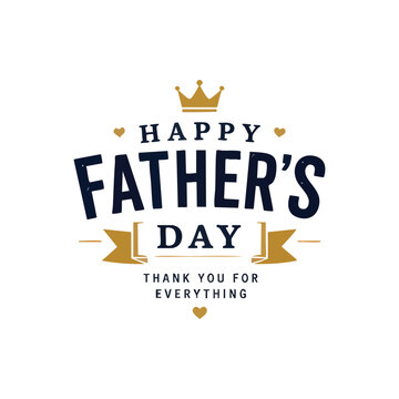 same for all six):
Happy Father's Day greeting card collection with script typography, mustache, bow tie, crown, heart, and dad quotes in navy blue and gold on isolated backgrounds.