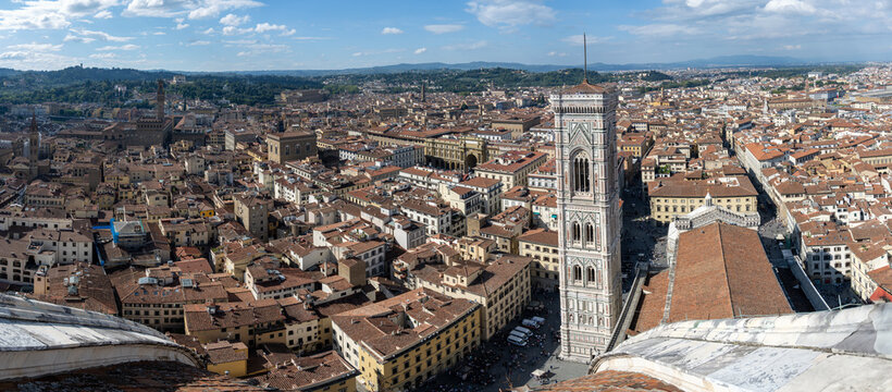 Florence panorama with Giotto's Campanile and Duomo