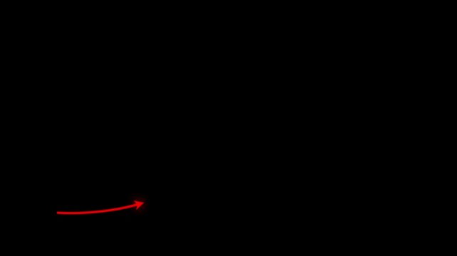Business growth arrow and graph chart, Business line arrow, improvement, business strategy, arrow rising up. Arrows animation black background red color 4k video animation.