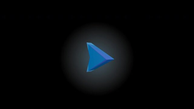 Bright glossy 3D arrow pointer spinning direction animation loop 4K