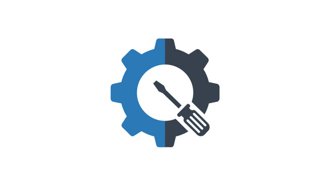 Gear icon with screwdriver tool.