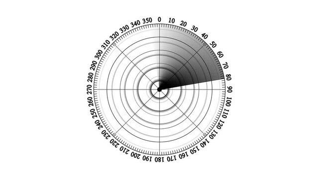 Circular graph with compass rose and radial lines, gradient effect chart